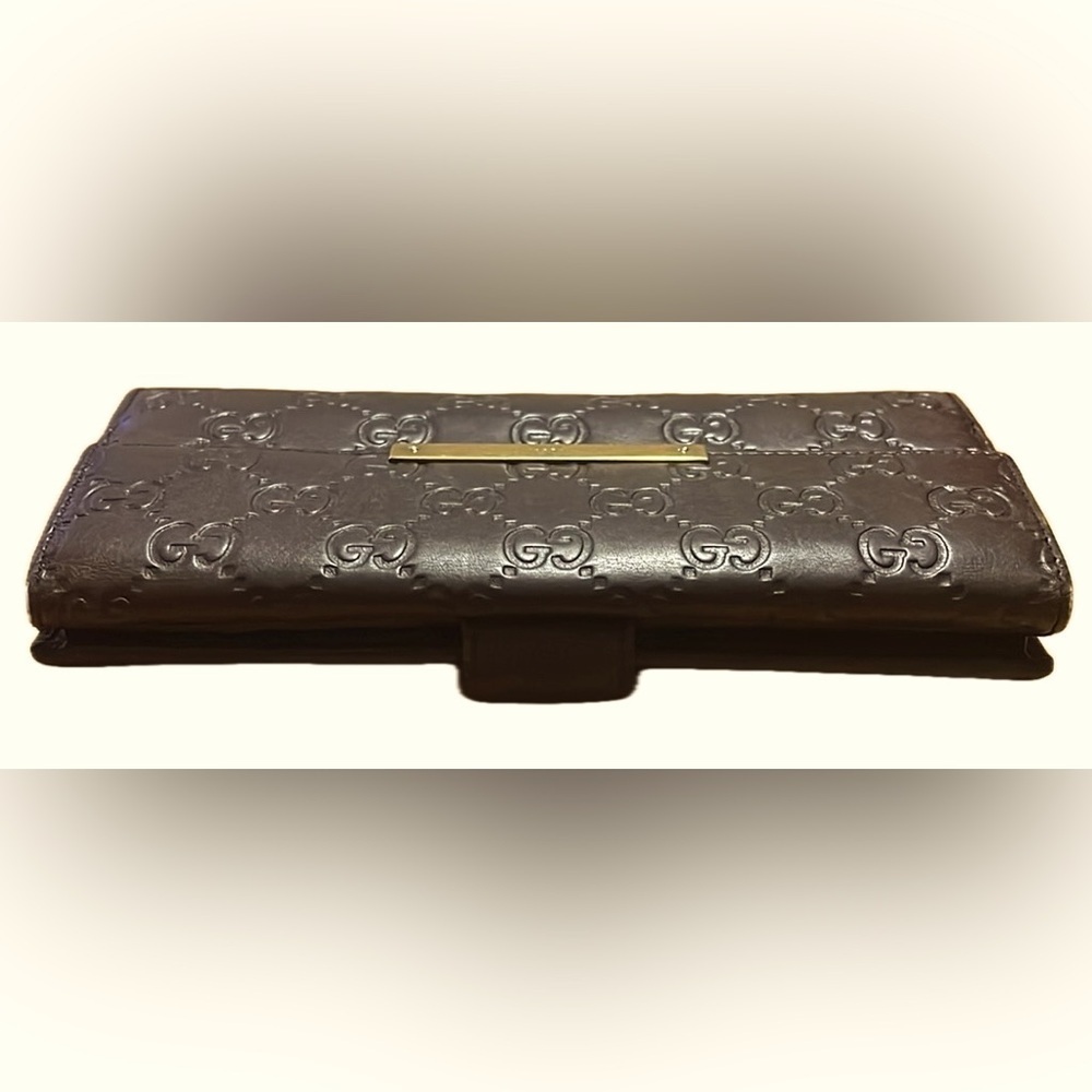 Gucci Guccissima Interlocking Leather Long Wallet, Brown - Picture 6 of 16